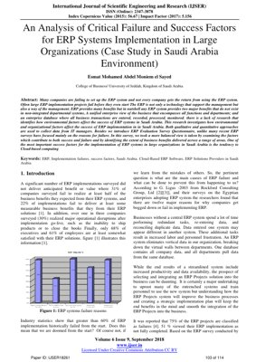 Sampul Dokumen PDF - Analisis Faktor Kejayaan dan Kegagalan Pelaksanaan ERP dalam Organisasi Besar Arab Saudi